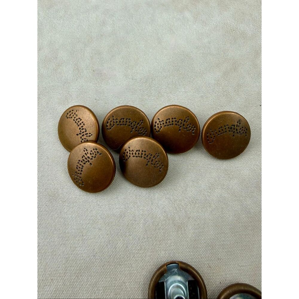 Vintage Wrangler Buttons Snap Lot of 20 Copper Western Leatherwork